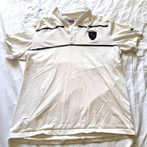 Puma | White & black stripes with horse crest men's short sleeved